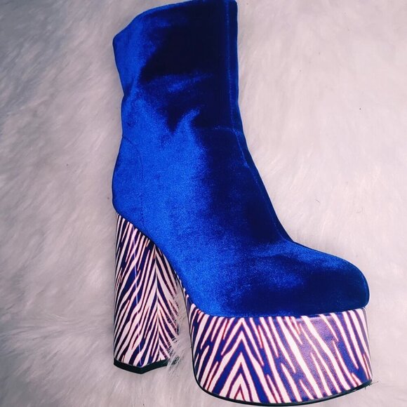 BUFFALO BILLS ZUBAZ PLATFORM BOOTS - Picture 6 of 7